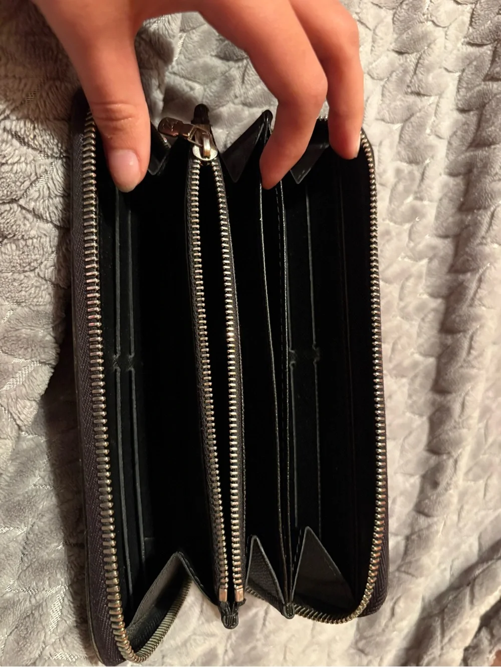 LV Black Zippy Wallet